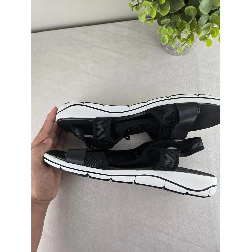 Aerosoles Top Form Womens Black Mesh Front Zip Sporty Slingback Sandals 11M - Picture 10 of 11